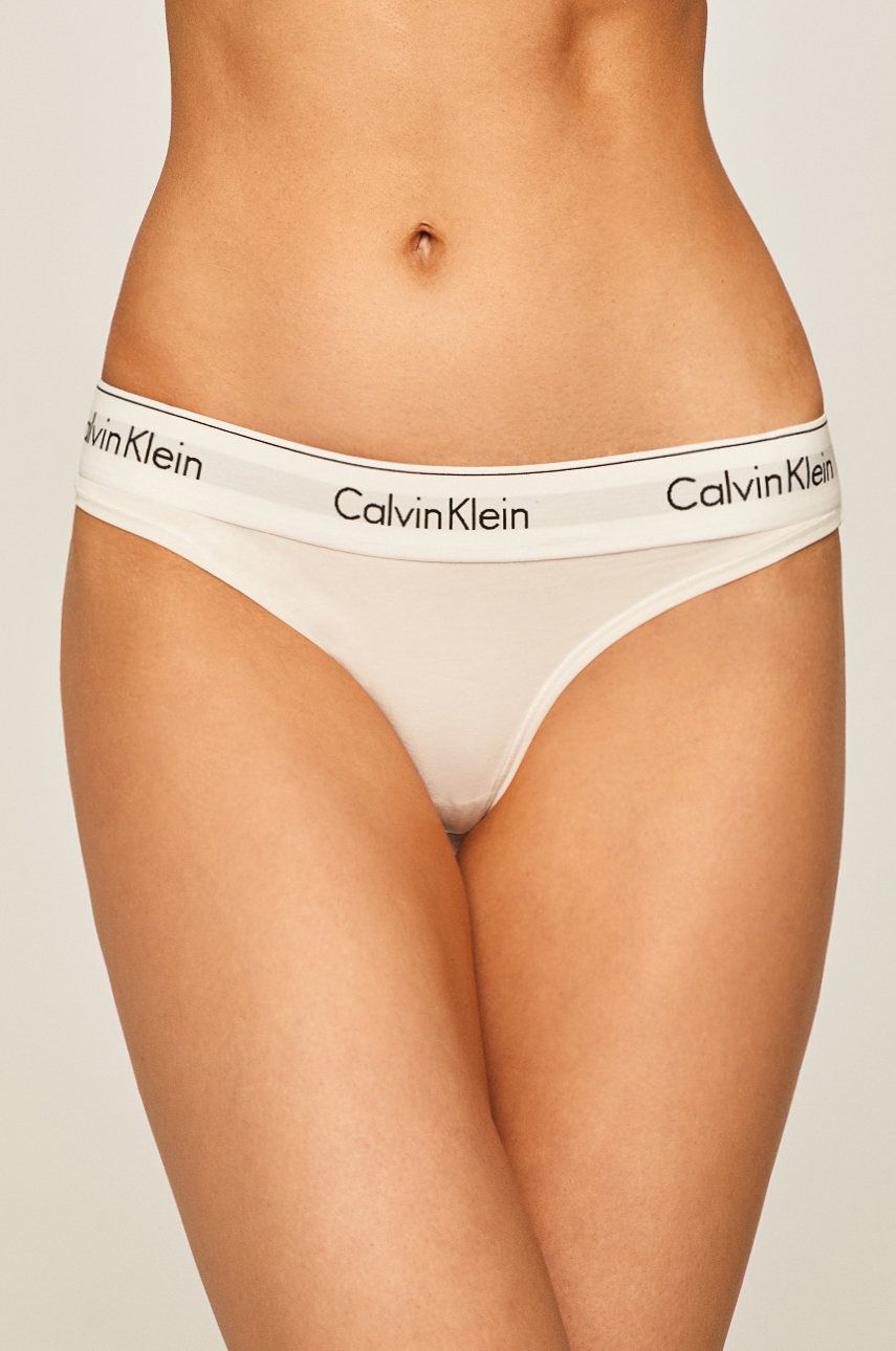 Nohavičky CALVIN KLEIN Thongs Béžová | 0000F3786E, 0