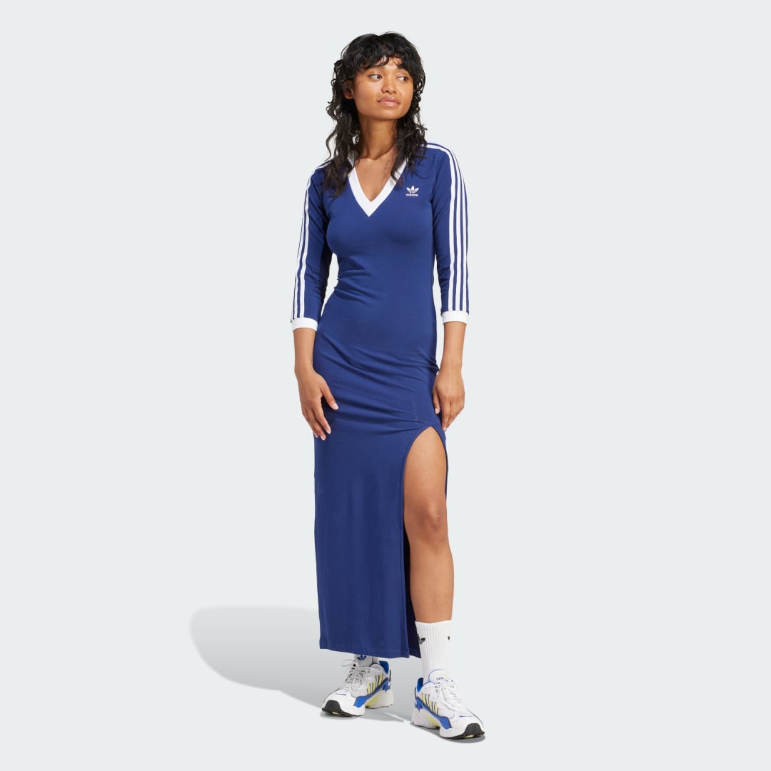 Šaty adidas Originals Adicolor Classics 3-Stripes Maxi Dress Navy | IP2987, 1