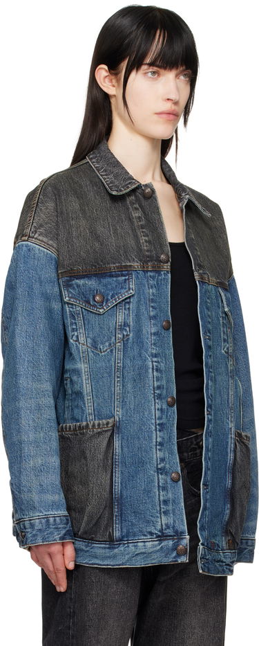 Bunda R13 R13 Lacey Denim Trucker Jacket Modrá | R13WD210-D271A, 4