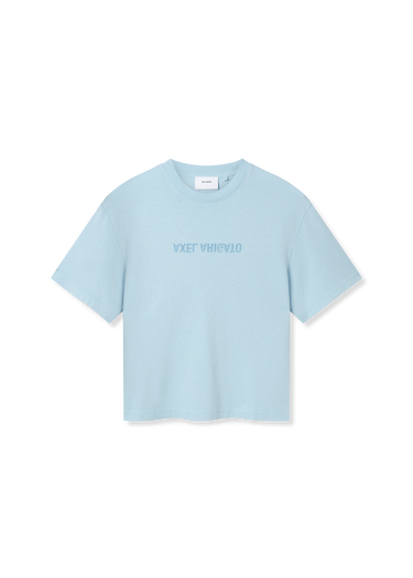 Crop Top AXEL ARIGATO Cropped T-Shirt with Text Embroidery Modrá | A2987001, 1