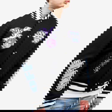 Bomber bunda Off-White Off-White Eagle Wool Varsity Jacket, Size Small Čierna | OMEH053S25FAB0011049, 5