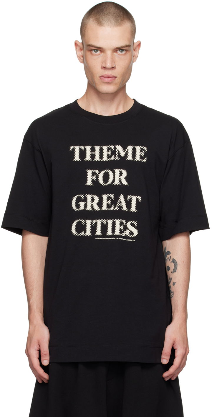 Tričko Dries Van Noten Theme Song Graphic Print Cotton T-Shirt Čierna | 242-021111-9603, 0