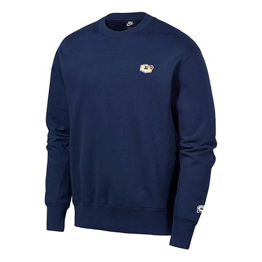 Sveter Nike Sportswear Round Neck Pullover Navy | CU4264-410