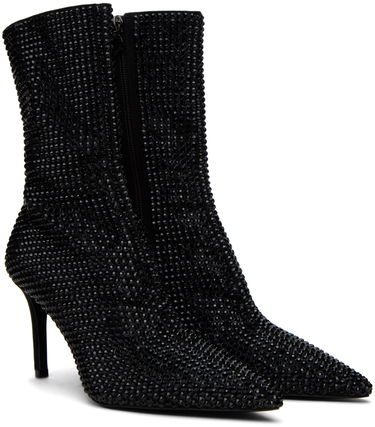 Starostlivosť o obuv Stella McCartney Stella McCartney Iconic Crystal-Embellished Pointed-Toe Boots Čierna | 810276E00059, 3