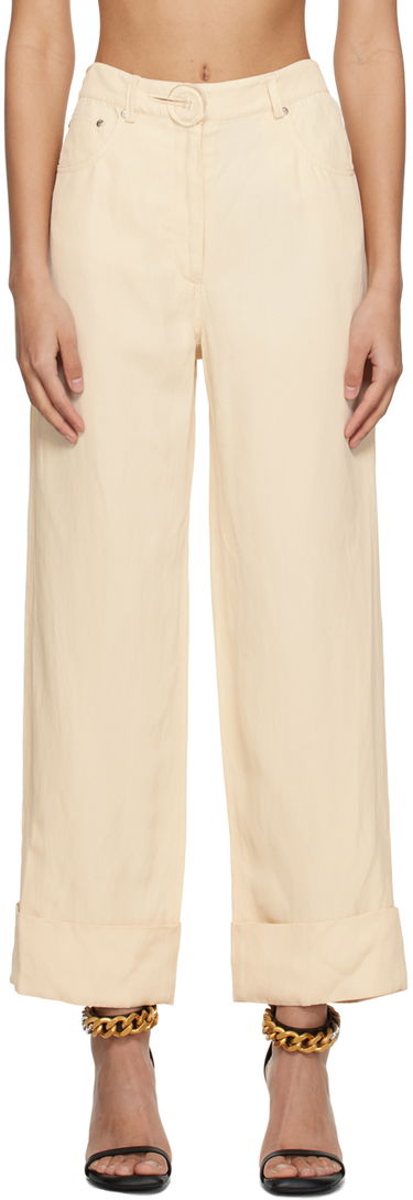 Nohavice Stella McCartney Button Trousers Béžová | 640049STA49, 0