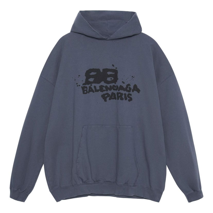 Mikina Balenciaga Hand-Drawn Icon Hoodie Modrá | 620973TNVQ14183