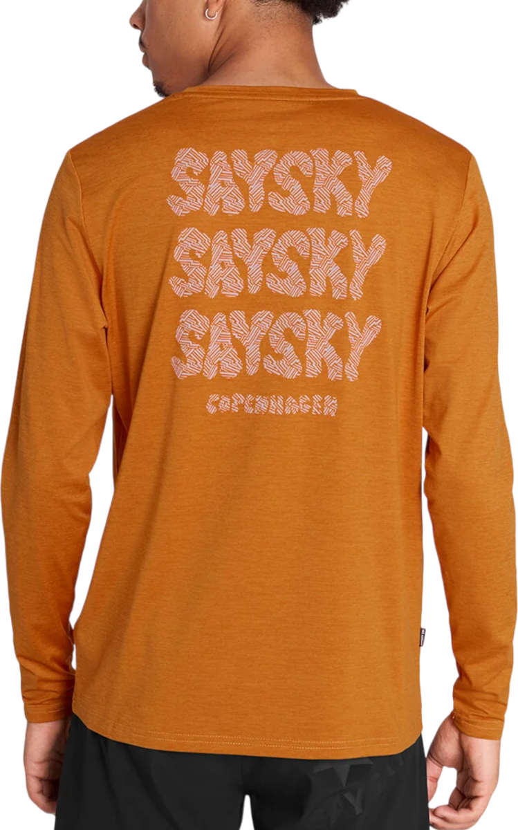 Tričko Saysky Reflective Logo Pace Long Sleeve Oranžová | omrls20c4008-omrls20c4008, 1