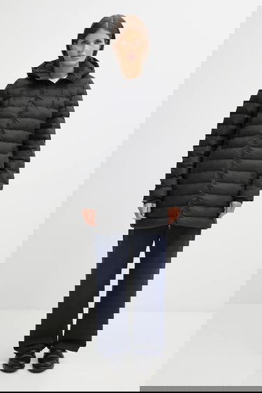 Prešívaná bunda Rains Lohja Curve Hooded Winter Puffer Jacket Čierna | 15890.01, 10