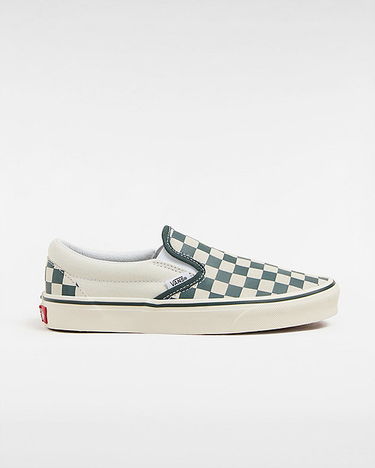 Tenisky a topánky Vans Classic Slip-on Checkerboard Shoes (checkerboard Green/true White) Unisex White, Size 2.5 Šedá | VN000BVZBGN, 0