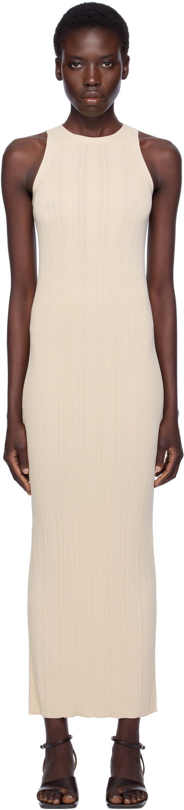 Šaty TOTEME TOTEME Seamless Rib Tank Maxi Dress Béžová | 242-WRD2305-YA0076, 0
