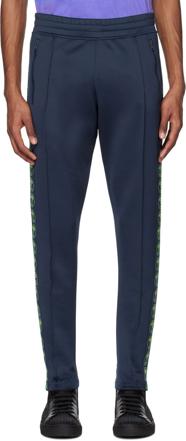 Tepláky Moschino Track Pants with Side Logo Print Modrá | 0328 2029, 0