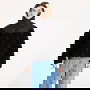 Ladies Short Sherpa Mix Puffer Jacket