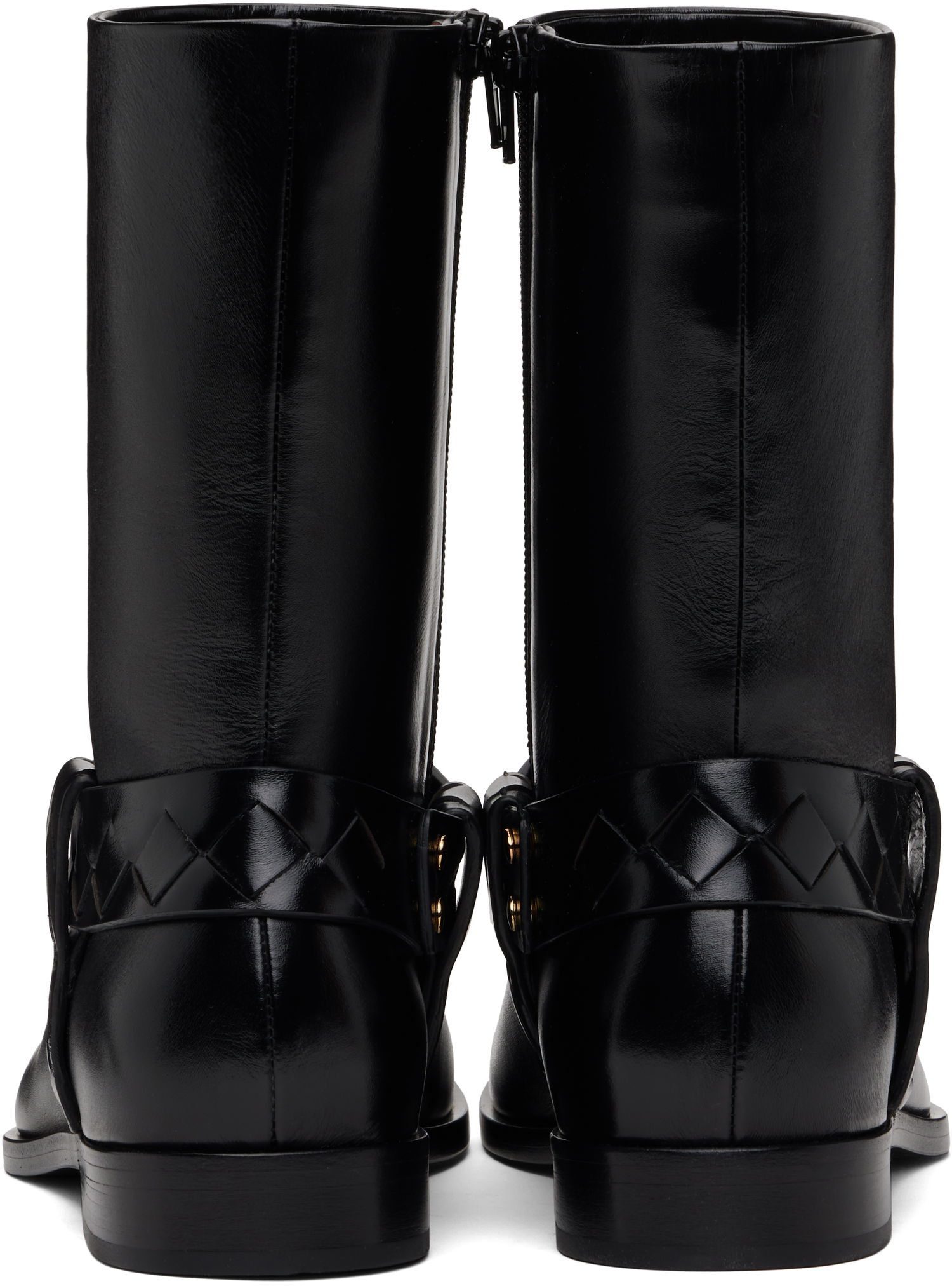 Oblečenie Bottega Veneta Bottega Veneta Achille Leather Boots Čierna | 816615V3H901000, 1