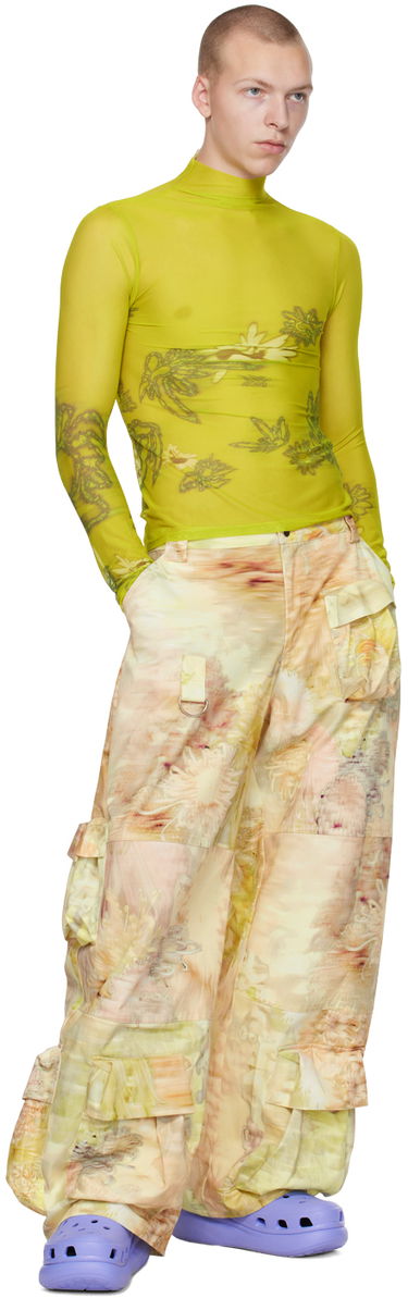 Sveter Collina Strada Collina Strada Thumbtastic Floral Print Mesh Turtleneck Zelené | XX3340, 3