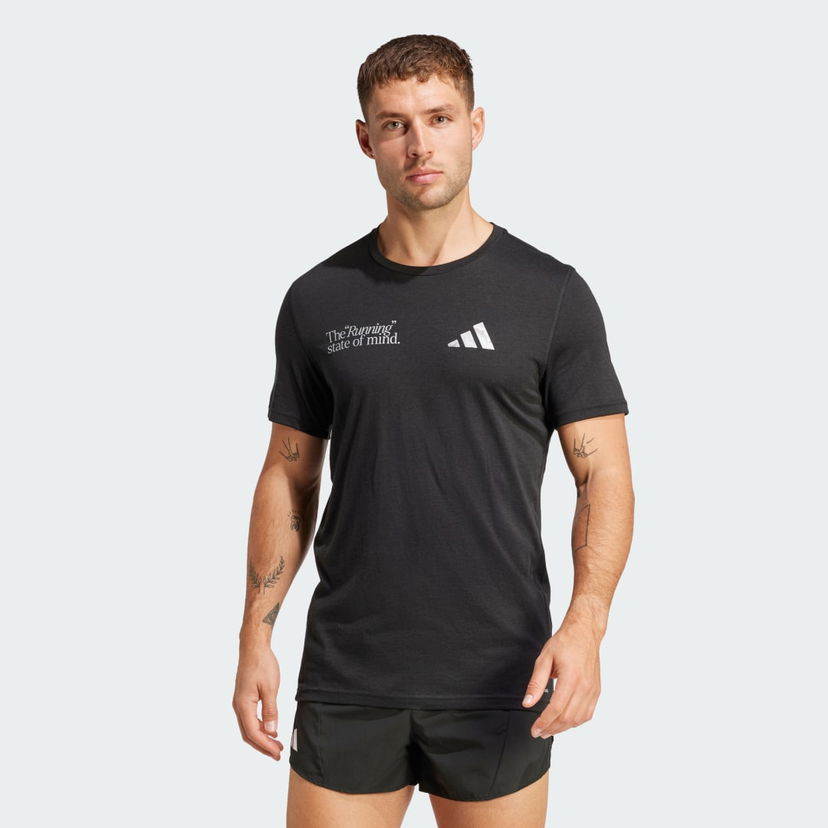 Tričko adidas Performance Ultimate Metallic Graphic Running T-Shirt Čierna | JI9372