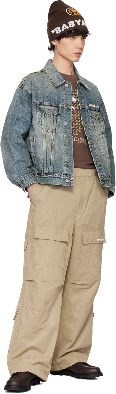 Cargo nohavice BAPE Relaxed Fit Cargo Pants Béžová | 001PTK801317M, 3