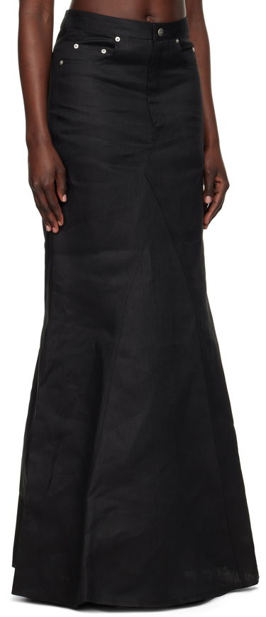 Sukňa Rick Owens Rick Owens Hollywood Godet Maxi Skirt Čierna | RP01E7369 TWL, 1