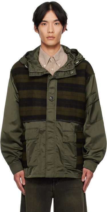 Bunda Andersson Bell Andersson Bell Check Layered Hooded Jacket Zelené | awa717u, 0
