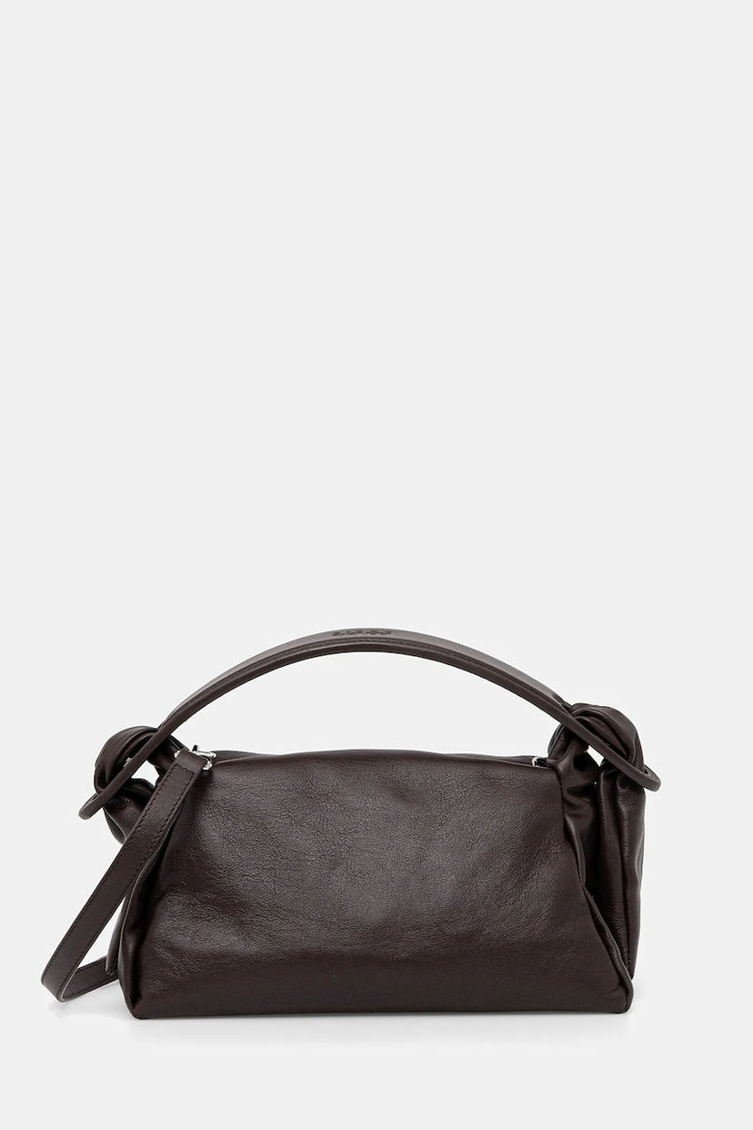 Kabelka KENZO Kenzo Knotted Leather Shoulder Bag Hnedá | FE62SA818L01