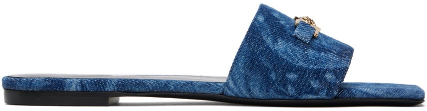 Doplnky Versace Versace Barocco Denim Mules Modrá | 1013719_1A10019_1D06V, 0