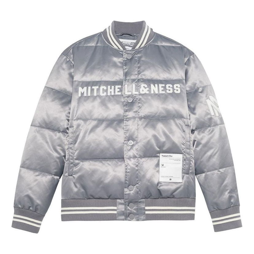 Bomber bunda Mitchell & Ness Mitchell & Ness Down Varsity Jacket Šedá | MNSYAWTODJ025-GRY