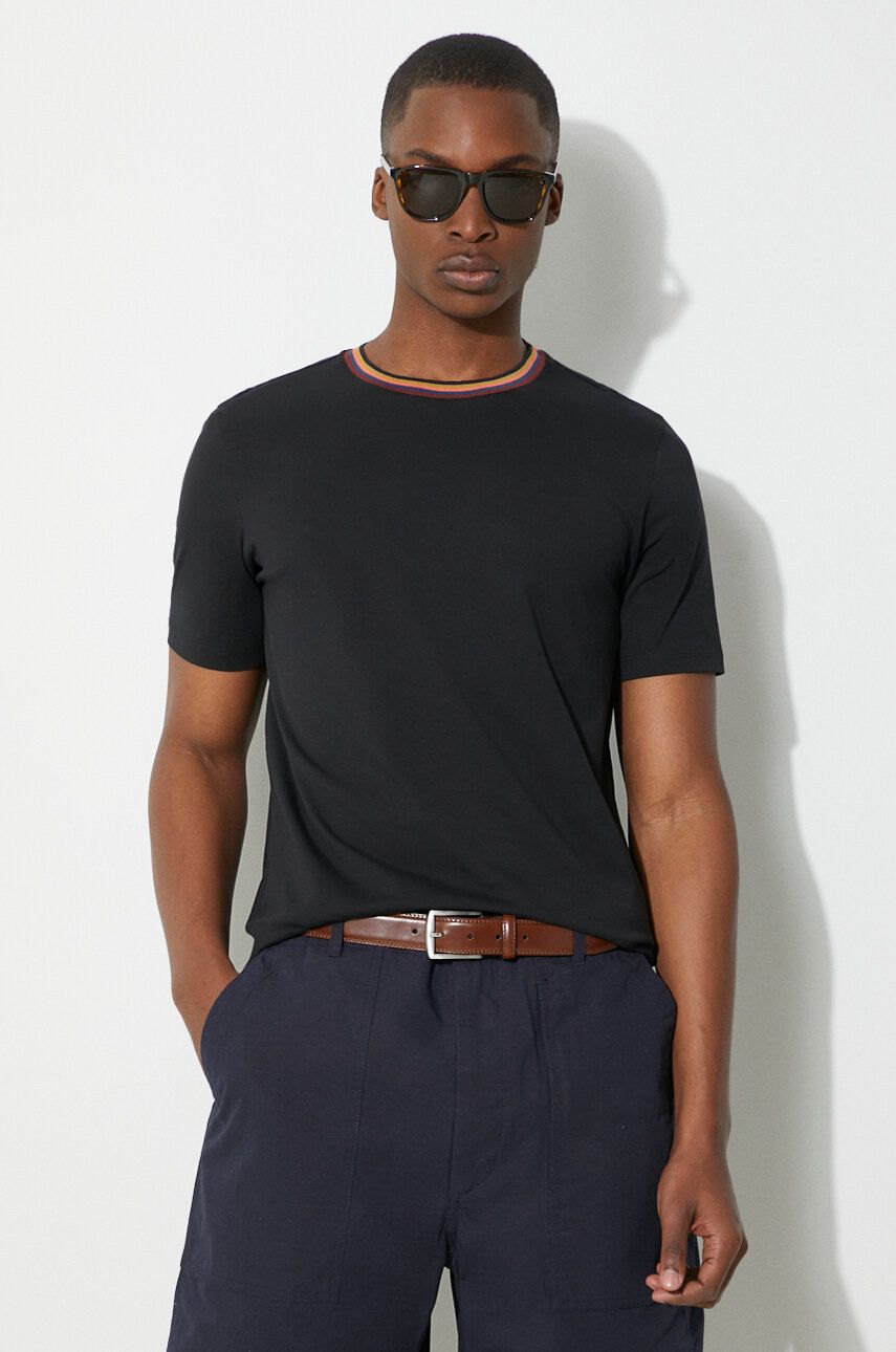 Tričko Paul Smith Paul Smith Tipped Crew Neck T-Shirt Čierna | M1R.697PS.H00084, 0