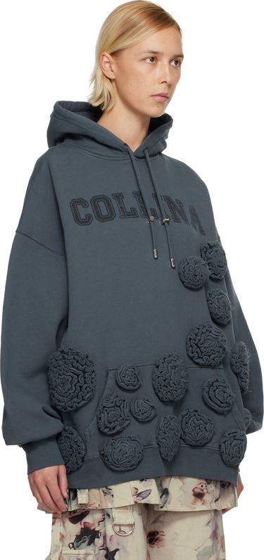 Mikina Collina Strada Collina Strada Embroidered Rosette Hoodie Šedá | XX8003, 1
