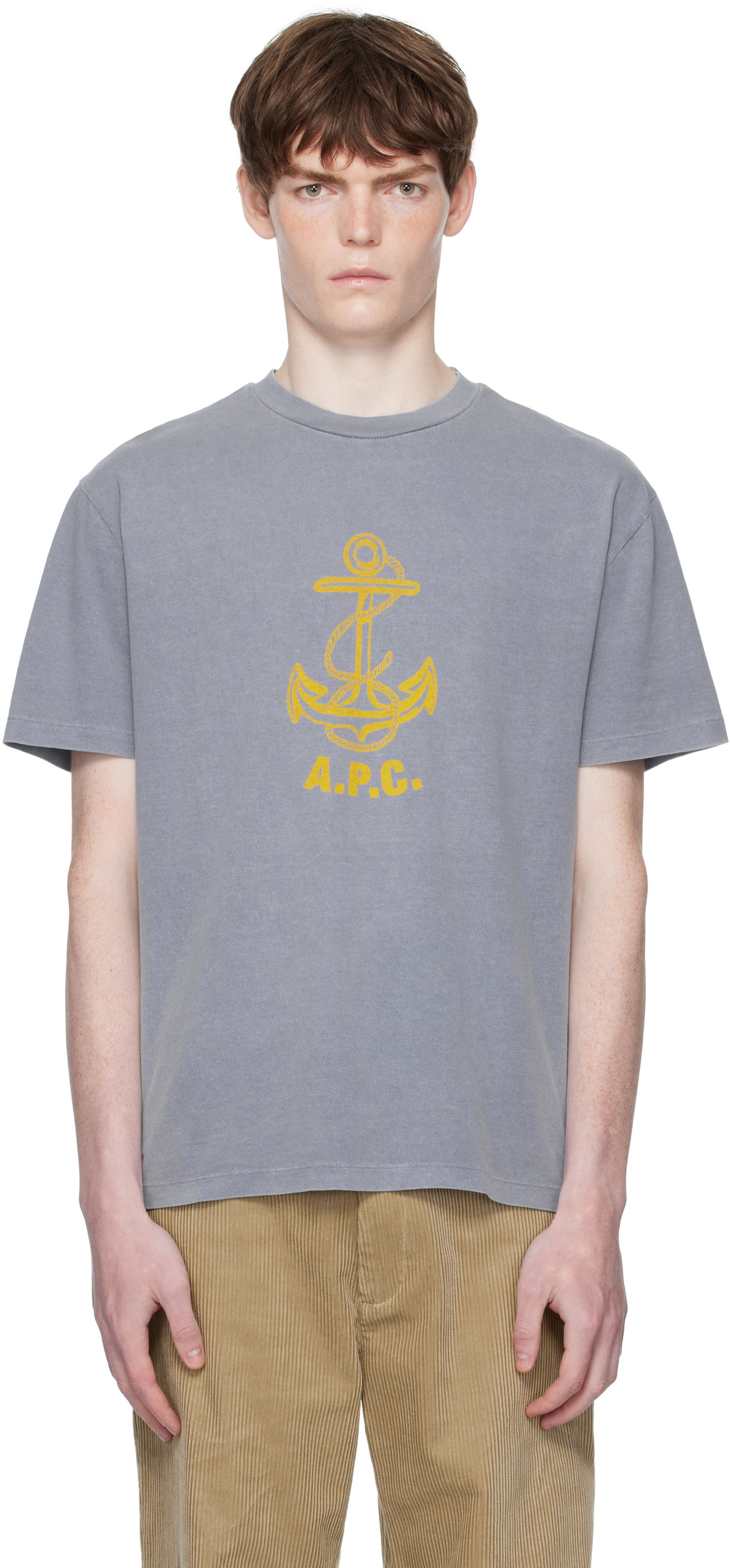 Tričko A.P.C. A.P.C. Davy Anchor Graphic Tee Šedá | COHBS-H26518, 0