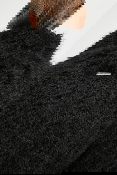 Bunda HELIOT EMIL Heliot Emil Shaggy High Neck Jacket Čierna | AW25.W.02.168.BLK01, 4