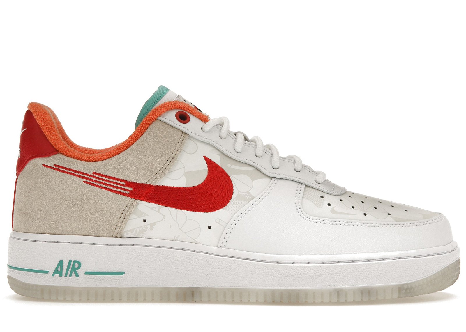 Air Force 1 Low '07 PRM "Just Do It White Red Teal"