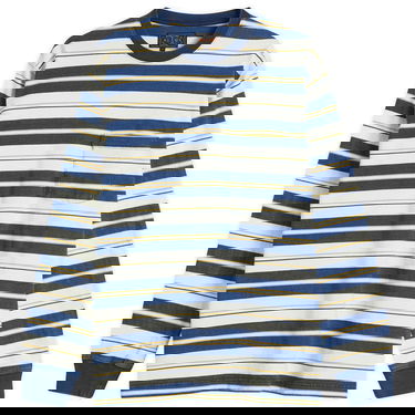 Tričko BEAMS Beams Plus Long Sleeve Striped Pocket Tee Modrá | 3814-0075-156-79, 0