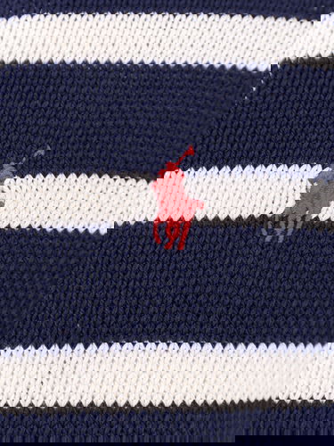 Sveter Polo by Ralph Lauren Striped Cotton Cardigan by Polo Ralph Lauren Navy | 211959297001, 2