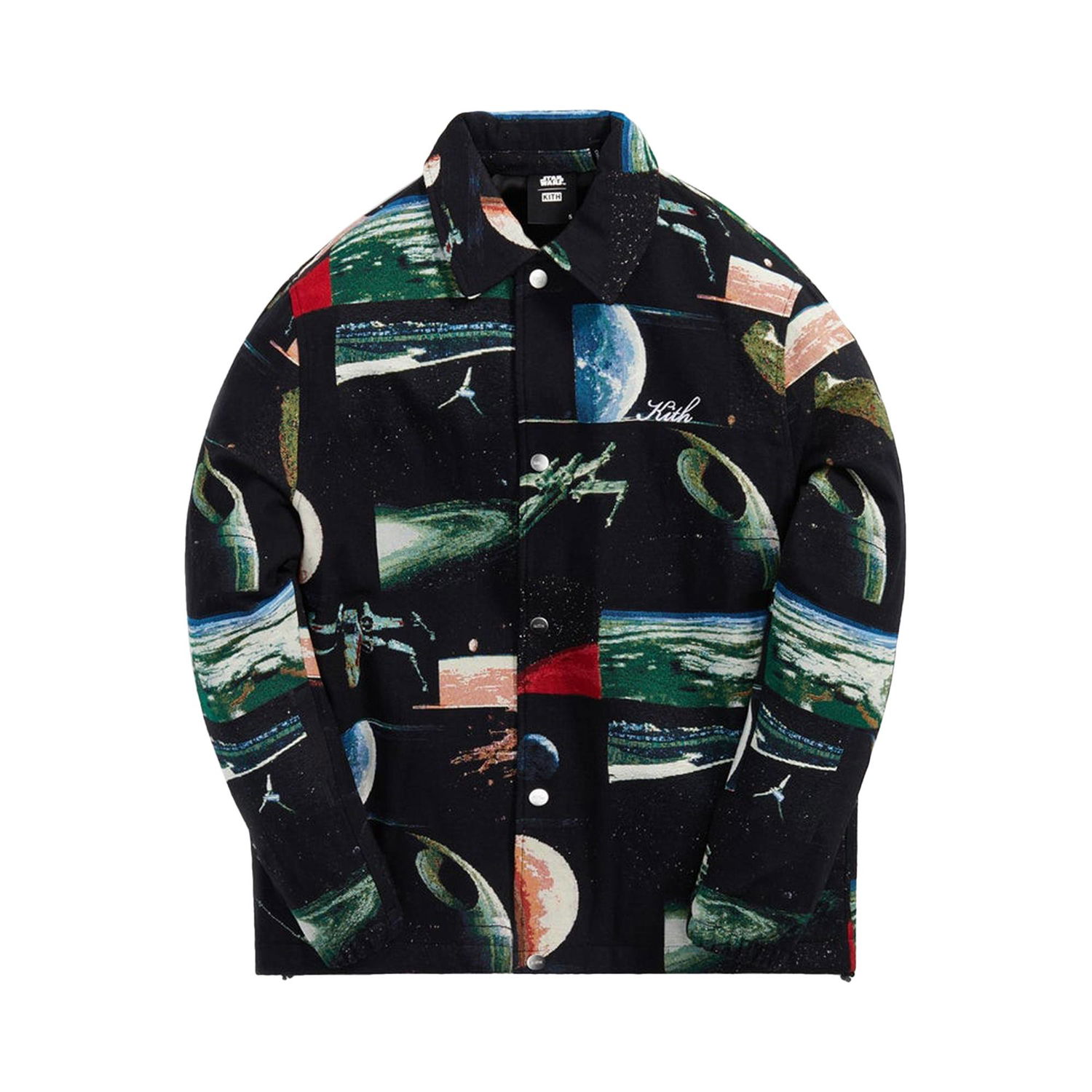 Bunda KITH For Star Wars Planets Coaches Jacket Čierna | KHM010068 001, 1