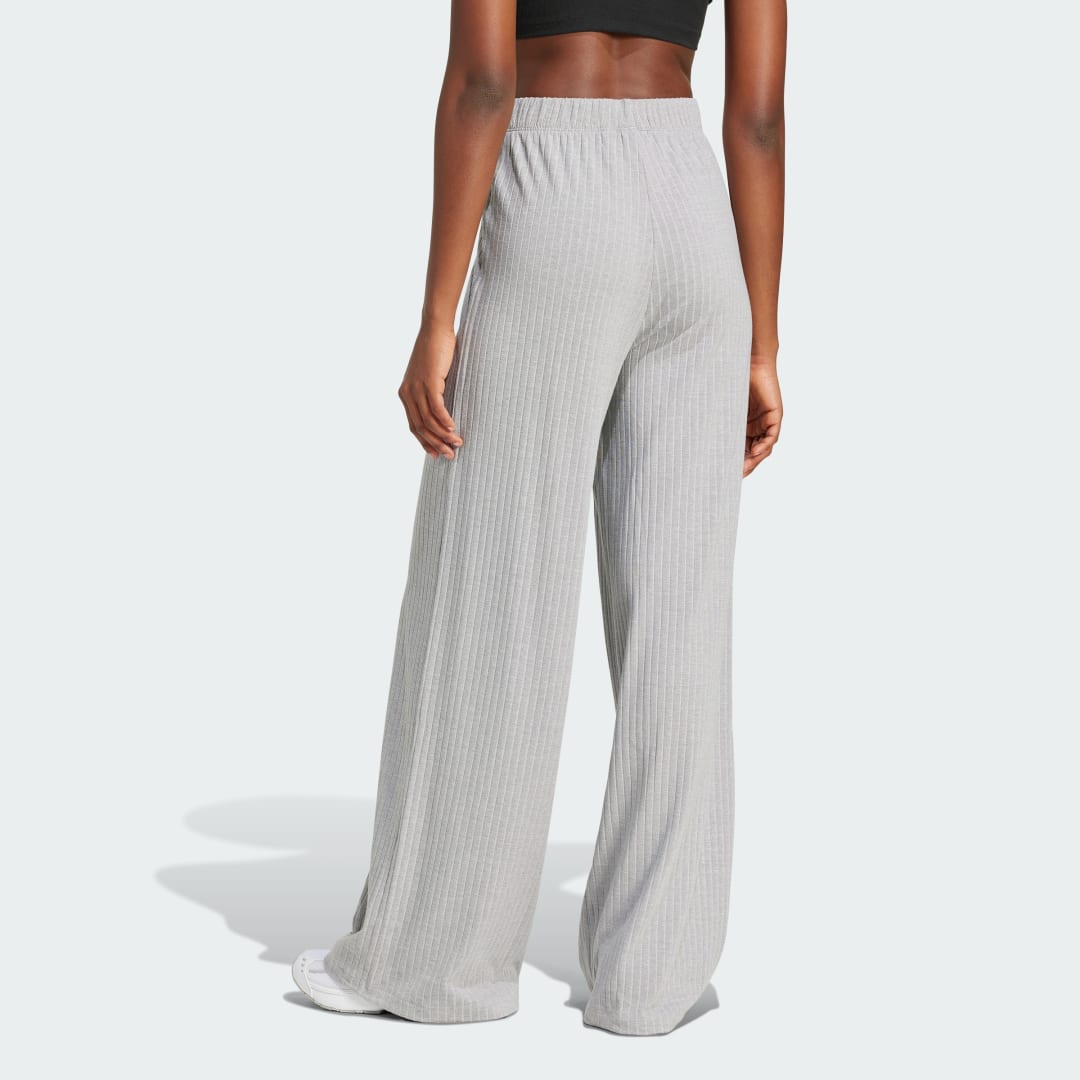 Wide Leg Ribbed Pants