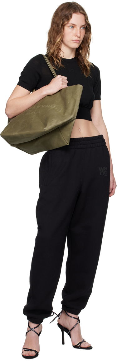 Crop Top Alexander Wang Embossed Logo Cropped T-Shirt Čierna | 4KC3241037, 3