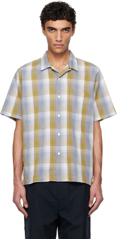 Košeľa NANAMICA Nanamica Open Collar Pique Short Sleeve Shirt Modrá | S25SG076U, 0