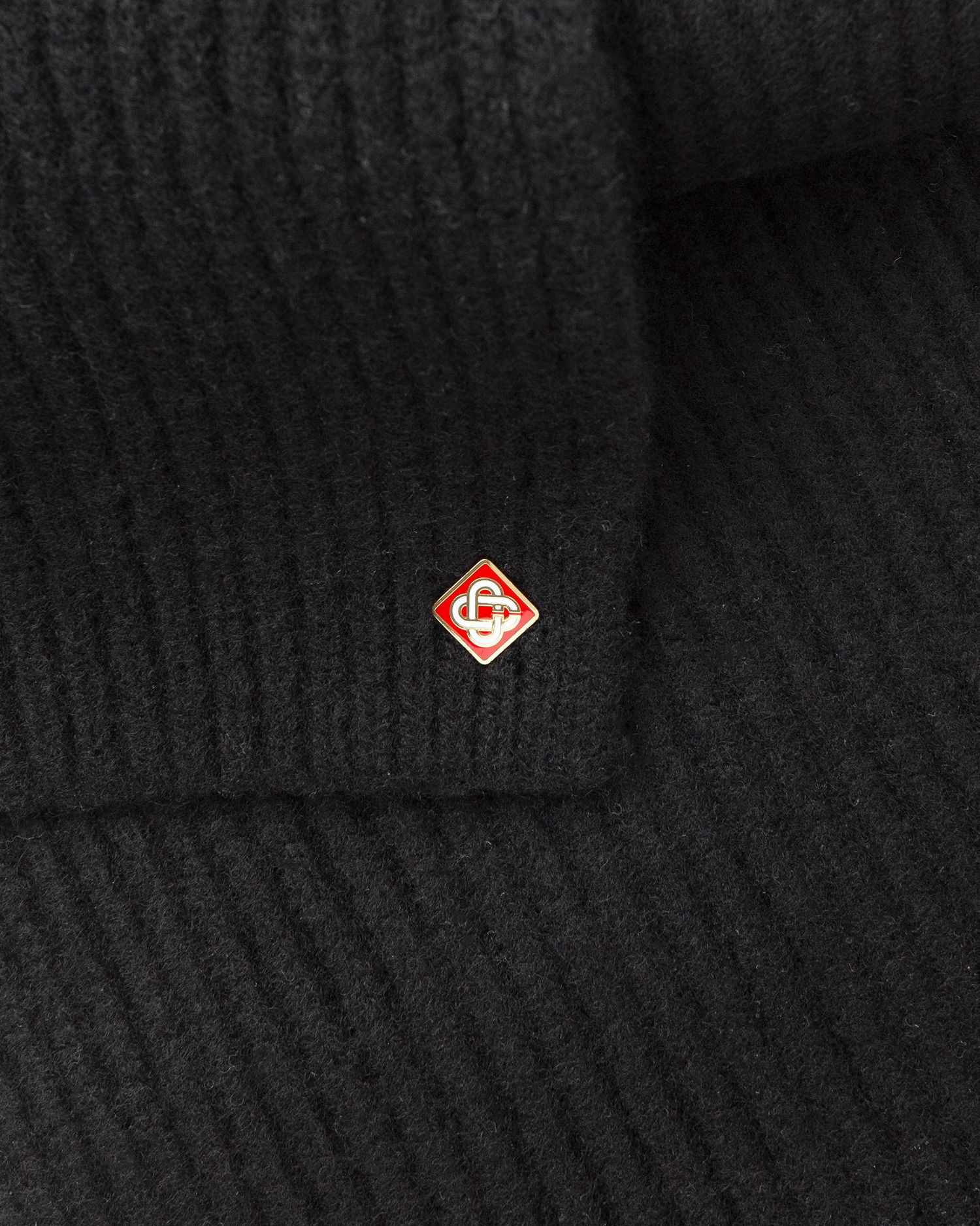 Šál Casablanca Rib Knit Scarf Čierna | A-AW25-ACC-270-05, 1