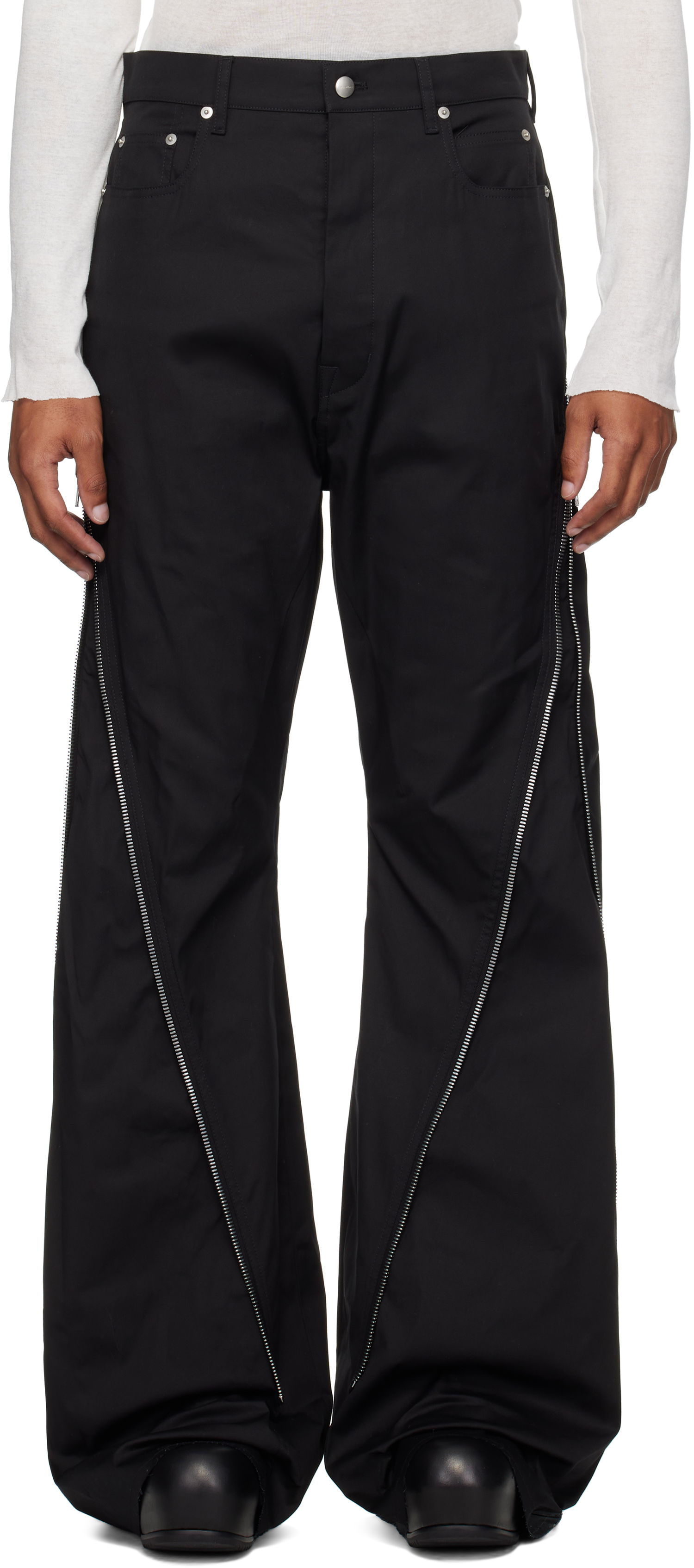 Nohavice Rick Owens Rick Owens Bolan Banana Trousers Čierna | RU02E1343 TE, 0