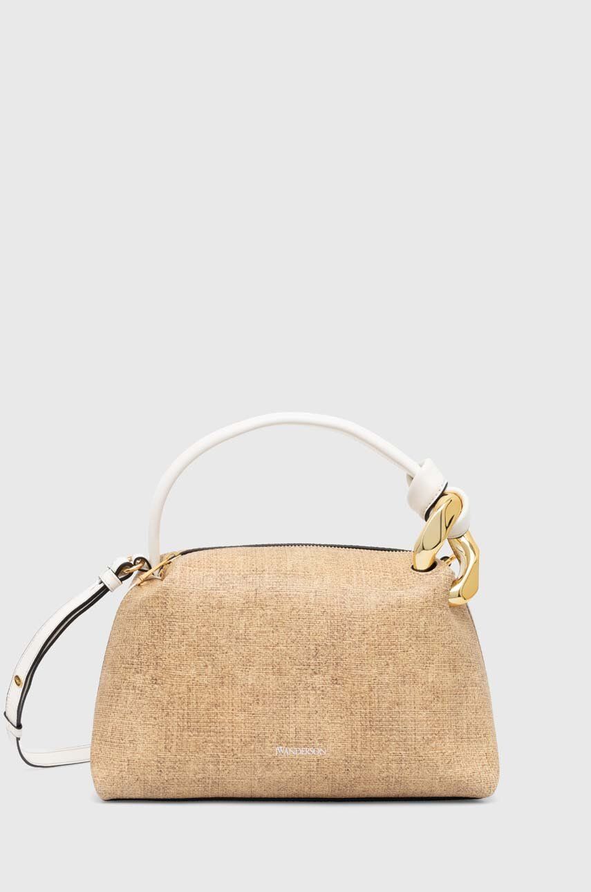 Taška cez rameno JW Anderson Small Corner Bag Béžová | HB0603.LA0318.150, 0