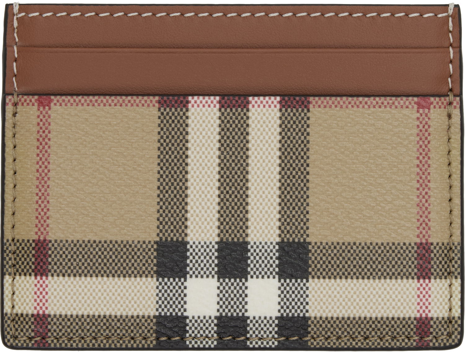 Peňaženka Burberry Burberry Check Case Card Holder Béžová | 8109801, 0