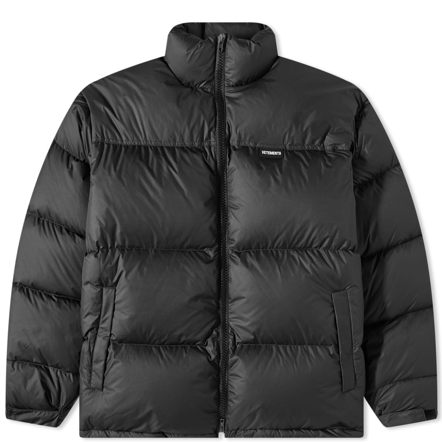 Prešívaná bunda VETEMENTS Logo Puffer Jacket Black Čierna | UE54JA660B, 0
