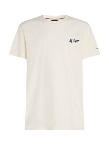 Tričko Tommy Hilfiger Tommy Hilfiger Summer Script Logo T-Shirt Béžová | MW0MW38643Z00, 4