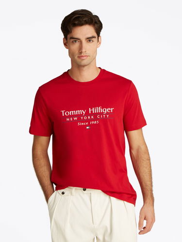 Tričko Tommy Hilfiger Tommy Hilfiger Logo Crew Neck T-Shirt Červená | MW0MW38621XLD, 0
