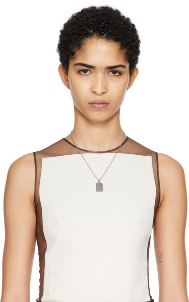 Náhrdelník Courrèges Charm Necklace With Pendant Metalická | 324ACO029LA0001, 1