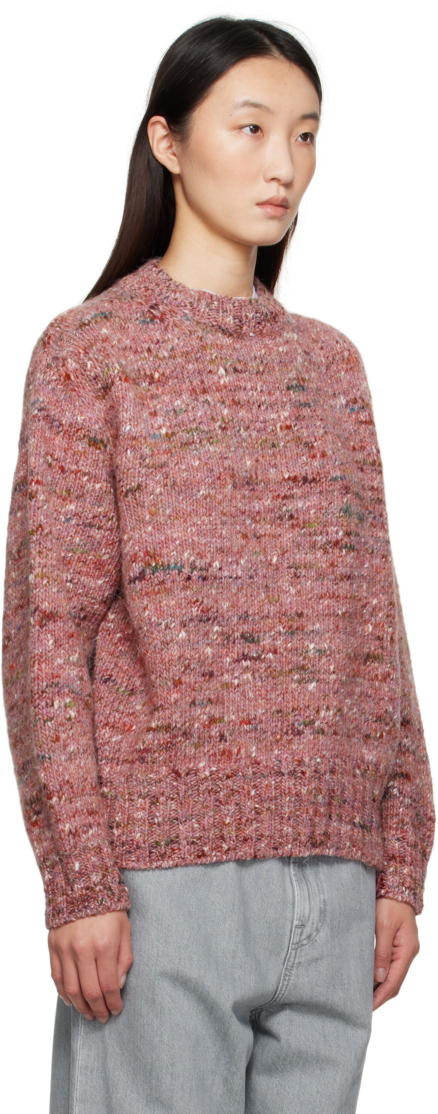 Sveter Róhe Róhe Melange Crewneck Sweater Ružová | 416-23-330, 1