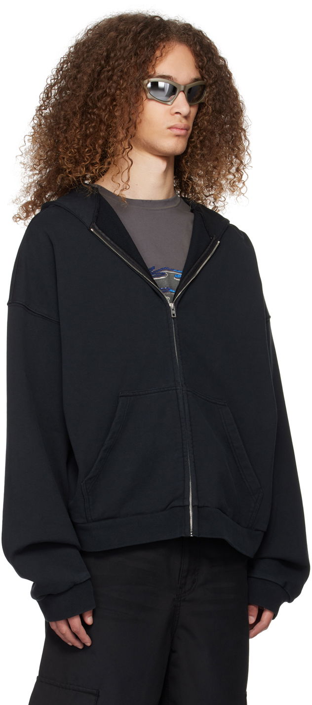Mikina We11done We11done Oversized Zip-Up Hoodie Čierna | WD-TJ0-24-813-U-BK, 1