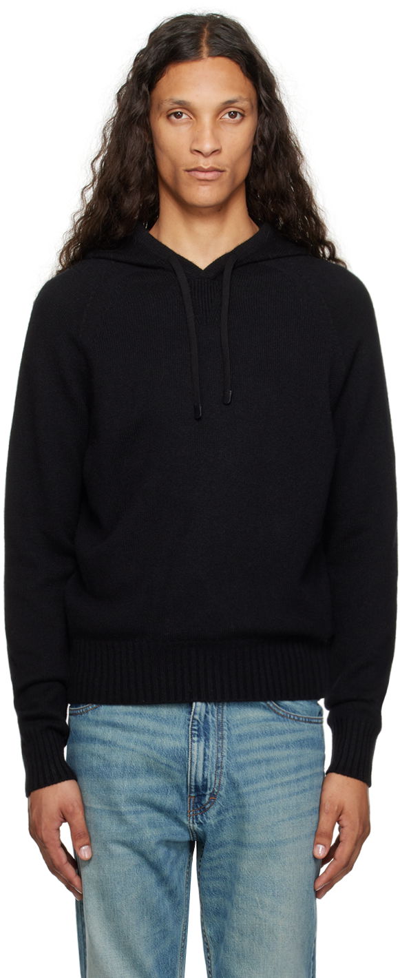 Mikina Tom Ford Tom Ford Cashmere Hoodie Čierna | KOL003-YMK022F23, 0