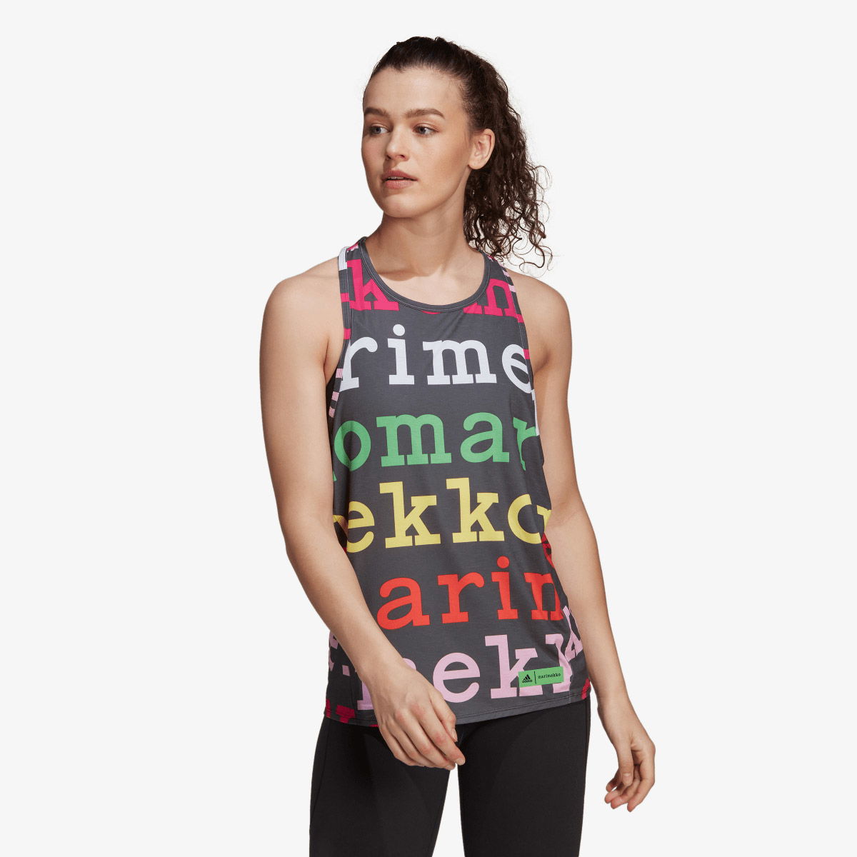 Tielko adidas Originals Graphic Print Running Tank Top Šedá | HG6326, 0
