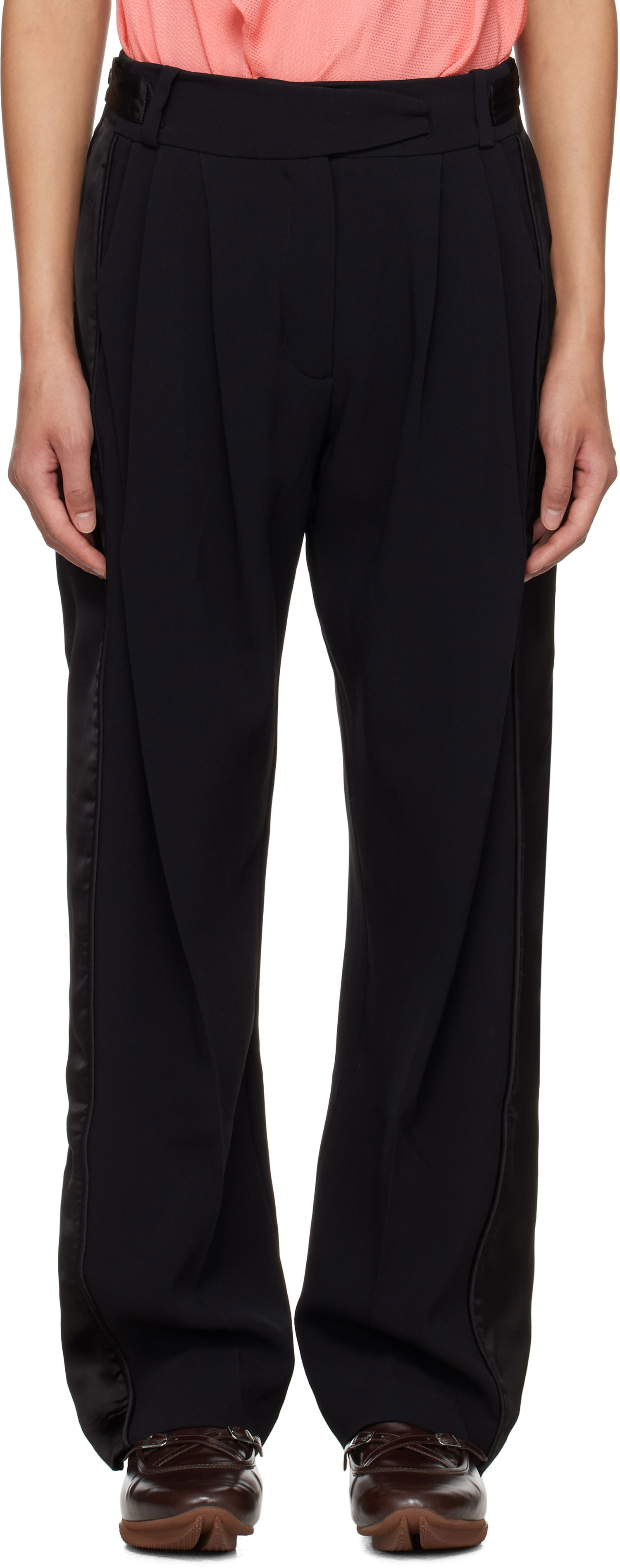 Nohavice KIKO KOSTADINOV Kiko Kostadinov Cauda Pleated Trousers Čierna | KKWSS25T02-4, 0