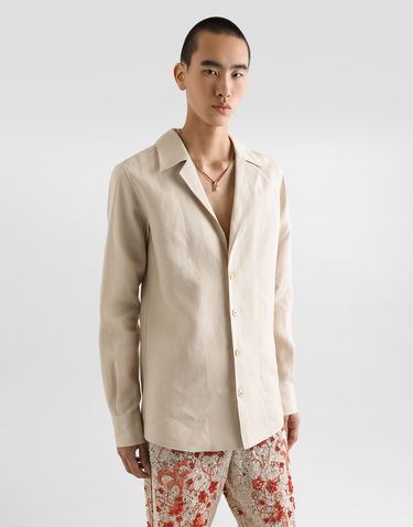 Košeľa Dolce & Gabbana Dolce & Gabbana Linen Long Sleeve Shirt Béžová | G5MX5TFU4MCM0722, 3